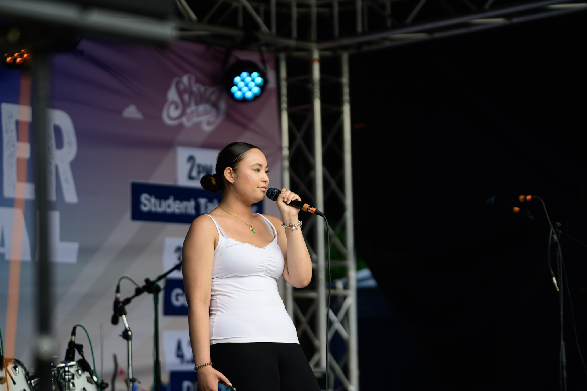 Singer on the main festival stage
